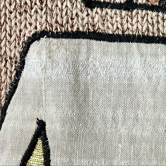 Vintage 90s Bonnie Billy by holly textured mixed media house embroidered sweater - Picture 6 of 10